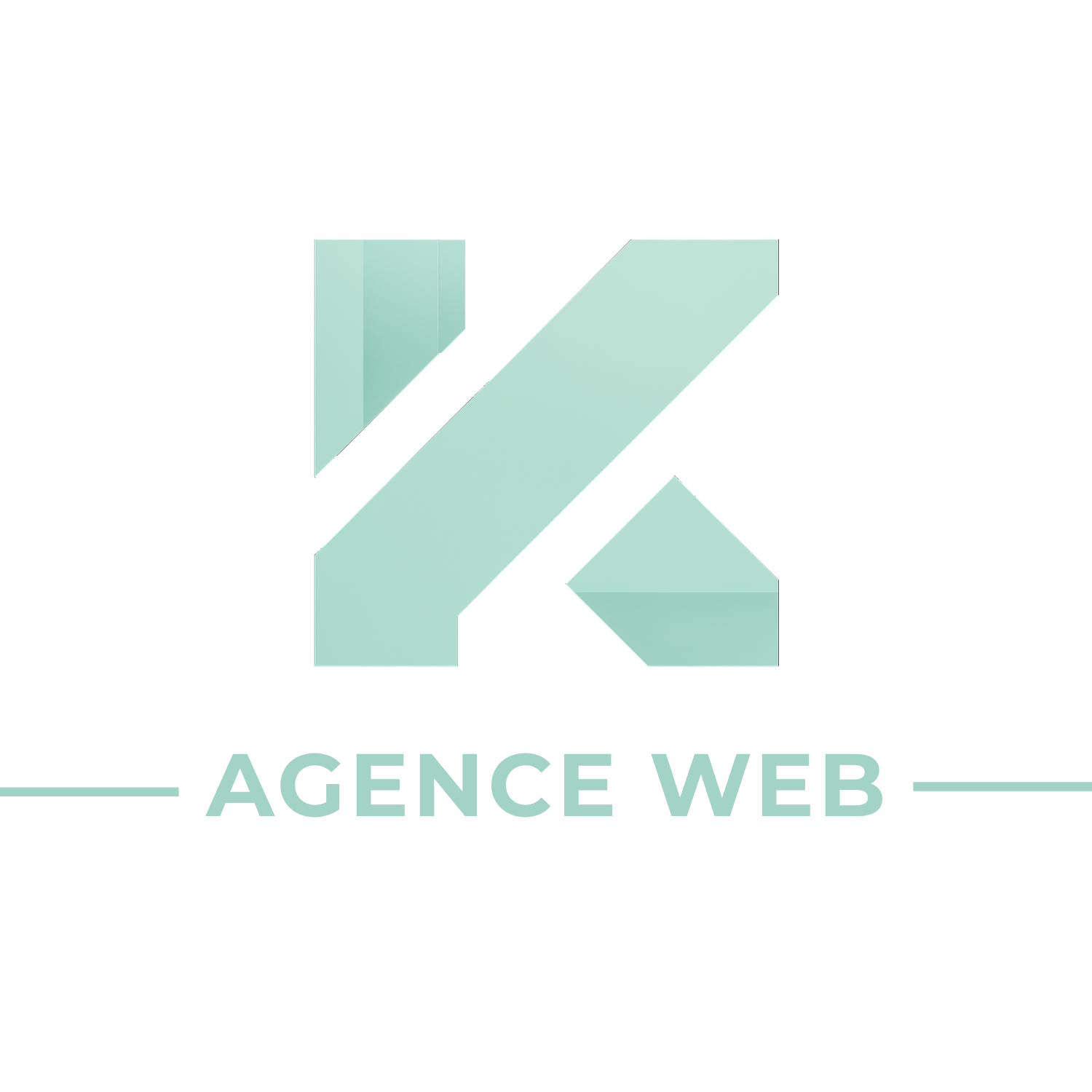 K Agence Web - Logo Quadrado Aqua